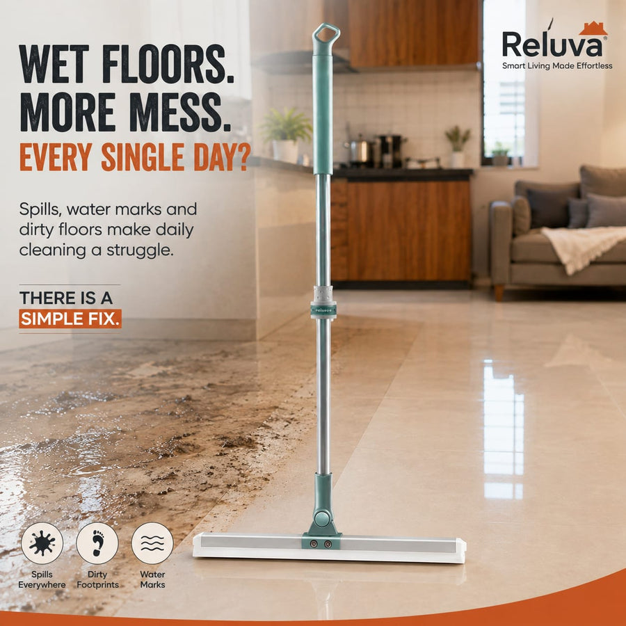 Reluva Floor Squeegee Water Wiper – Dry Floors Fast